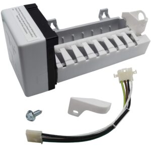 W10190965 W10190966 Refrigerator Ice Maker Assembly Replacement No Bail Arm Model Specific Not Universal